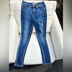 KanCan Dark Blue Distressed Skinny Jeans